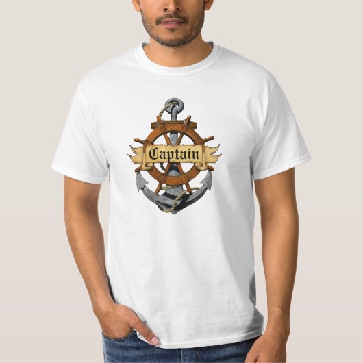 T-shirt Capitaine Anchor et roue (Devant)