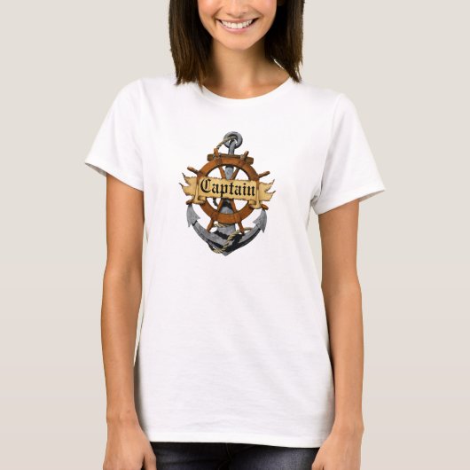 T-shirt Capitaine Anchor et roue (Devant)