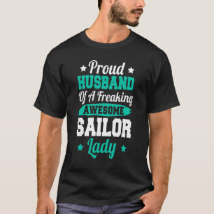 T-shirt Capitaine Bateau Voilier Marine Bateau Mari marin
