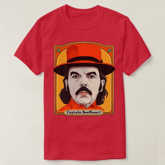 T-shirt Capitaine Beefheart Retro Illustration originale d (Design devant)