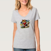 T-shirt Capitaine Chat : La Course de Foot (Devant)