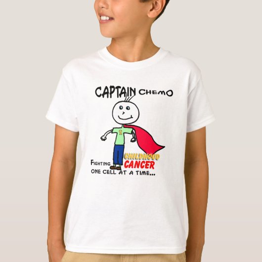 T-shirt Capitaine Chemo Childhood Cancer Support (Devant)