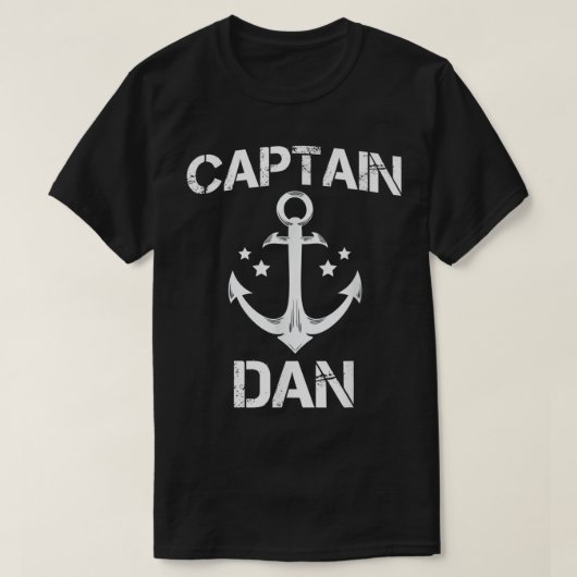 T-shirt Capitaine Dan Funny Anniversaire Nom personnalisé  (Design devant)