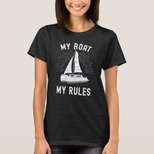 T-shirt Capitaine de catamaran Mon bateau Mes règles Capit