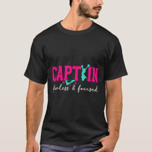 T-shirt Capitaine de cheerleading intrépide et concentré C