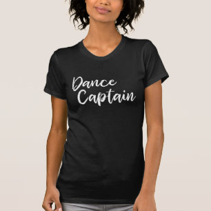 T-shirt Capitaine de danse en typographie de script modern