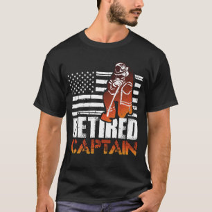 T-shirt Capitaine de pompier américain à la retraite
