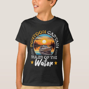 T-shirt Capitaine de ponton Bateau Bateau Rétro Vintage
