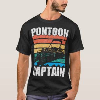 T-shirt Capitaine de Ponton Graphique Rétro Drôle de Batea
