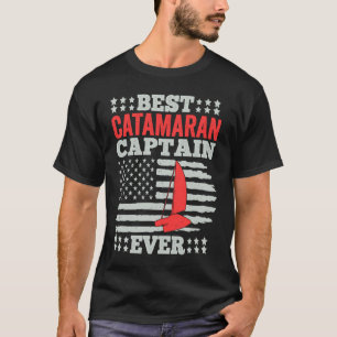 T-shirt Capitaine de voile catamaran Meilleur capitaine de