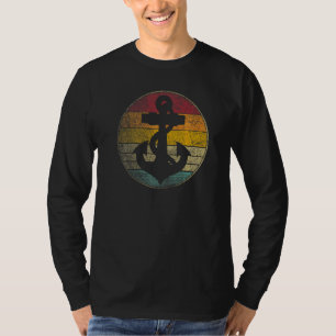 T-shirt Capitaine de voile de bateau d'ancre Vintage Rétro