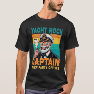 T-shirt Capitaine de Yacht Rock Chef de la fête Officier P
