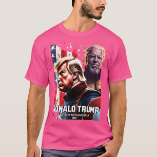 T-shirt Capitaine Donald Trump Vs Thanos Biden 2 Trump Nou