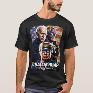 T-shirt Capitaine Donald Trump Vs Thanos Biden 4 Trump Nou
