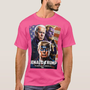 T-shirt Capitaine Donald Trump Vs Thanos Biden 4 Trump Nou