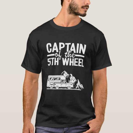 T-shirt Capitaine Du 5E Roue 5E Roue Camper Blagues (Devant)