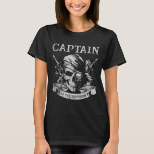T-shirt Capitaine du bateau montre un capitaine de pirate