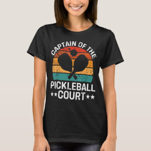 T-shirt Capitaine Du Pickleball Court Funny Pickleball P