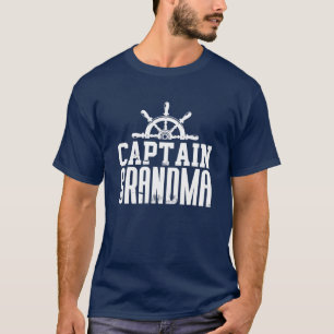 T-shirt Capitaine Grandma Amusante Famille Voilier Bateau