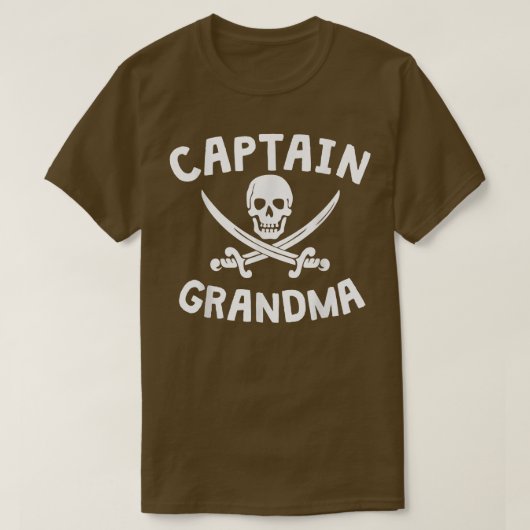 T-shirt Capitaine Grandma Pirate Funny (Design devant)