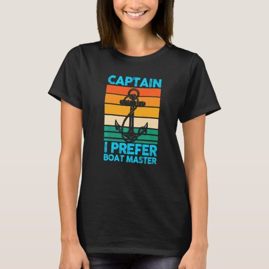 T-shirt Capitaine I Préfère Bateau Master Bateau Bateau Ba (Devant)