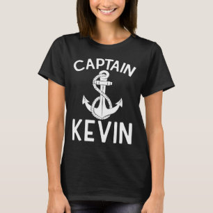 T-shirt Capitaine Kevin Bateau Ancre Bateau Bateau de plai