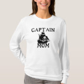 T-shirt Capitaine Maman Dames Longue Manche (Montée) (Devant)