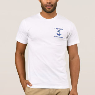 T-shirt Capitaine nautique Name Anchor