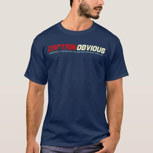 T-shirt Capitaine Obvious (Devant)