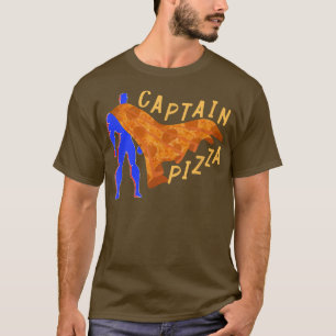 T-shirt Capitaine Pizza Pour Enfants Amusant Pepperoni Piz
