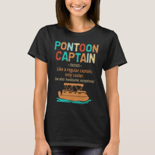 T-shirt Capitaine Rétro De Ponton Marin Bateau De Voile