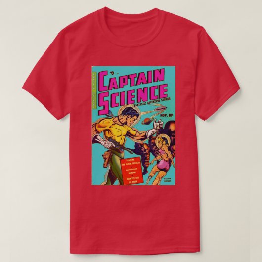 T-shirt Capitaine Science, bande dessinée couverture patri (Design devant)