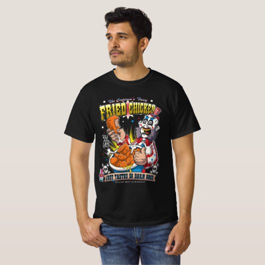 T-shirt Capitaine Spaulding avec poulet frit (Devant entier)