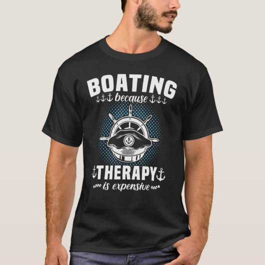 T-shirt Capitaine Sports Bateau à voile Bateau à moteur Bo (Devant)