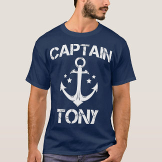 T-shirt CAPITAINE TONY Drôle Anniversaire Nom personnalisé