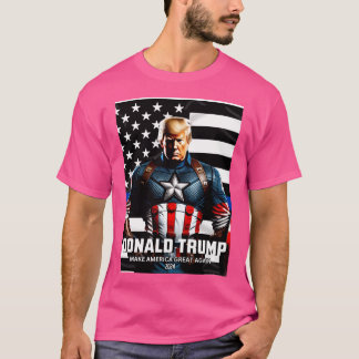 T-shirt Capitaine Trump Ligne bleue Indicateur 1 Rendre l'