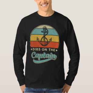T-shirt Capitaine Wife Dibs sur le capitaine Vintage Retro