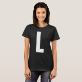 T-shirt Capital Letter L Monogram Anton Font Initial Alpha (Devant entier)
