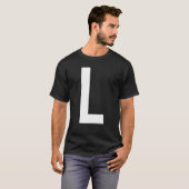T-shirt Capital Letter L Monogram Norwester Font Initial A (Devant entier)