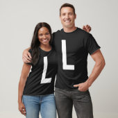 T-shirt Capital Letter L Monogram Norwester Font Initial A (Unisexe)