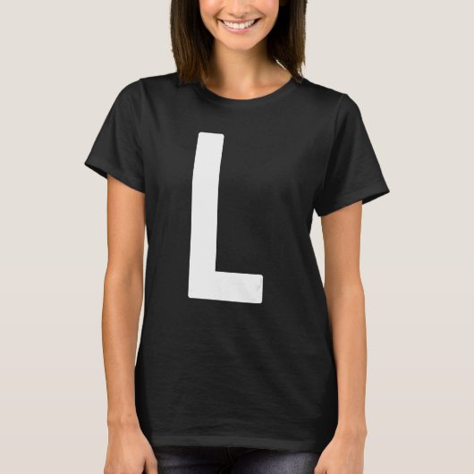 T-shirt Capital Letter L Monogram Norwester Font Initial A (Devant)