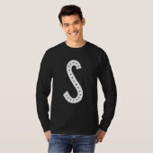 T-shirt Capital Letter S Monogram Initial Alphabet (Devant entier)
