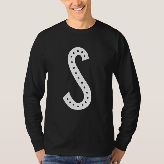 T-shirt Capital Letter S Monogram Initial Alphabet (Devant)