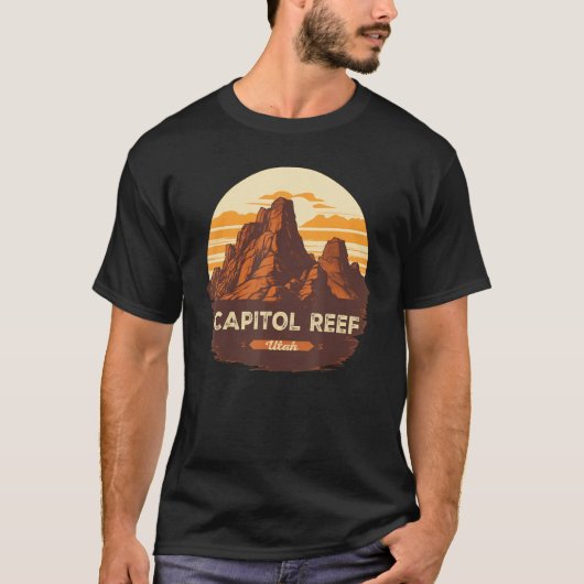 T-shirt Capital Reef Park Utah Exploring US Outdoor Nation (Devant)