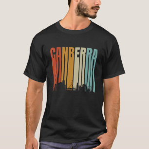 T-shirt Capitale De L'Australie De La Canberra Skyline Rét