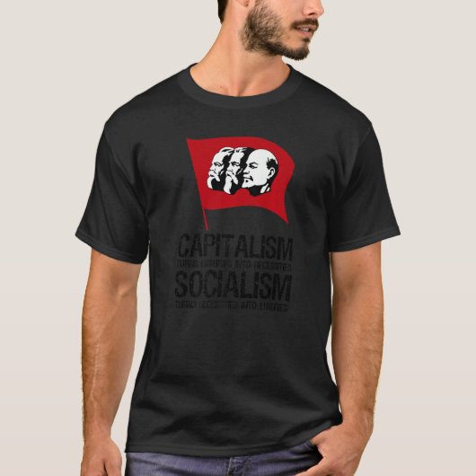 T-shirt Capitalisme Contre Socialisme Anti-Communiste Pro (Devant)
