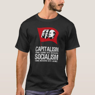 T-shirt Capitalisme contre socialisme anticommuniste pro