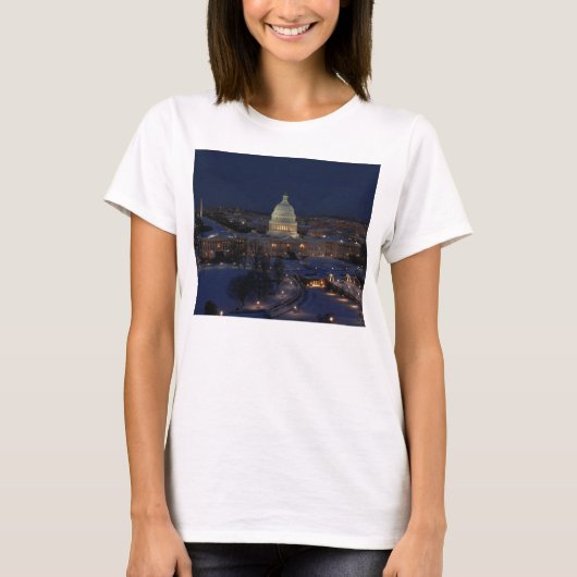 T-shirt Capitole américain la nuit (Devant)