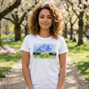 T-shirt Capitole des États-Unis à Washington DC Aquarelle