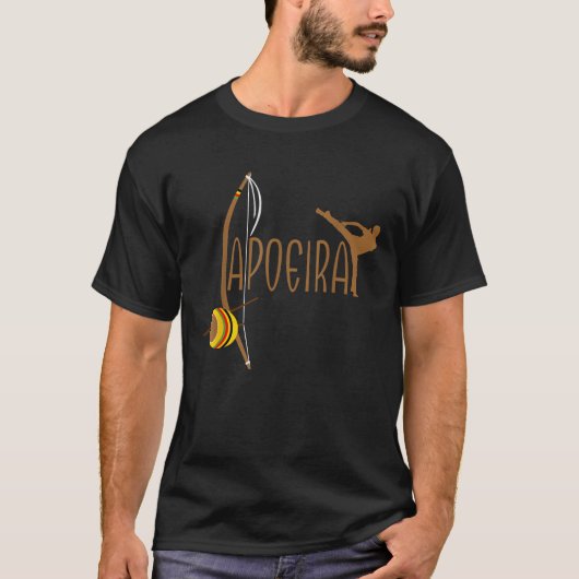 T-shirt Capoeira Athletic Berimbau Instrument Power 2 (Devant)